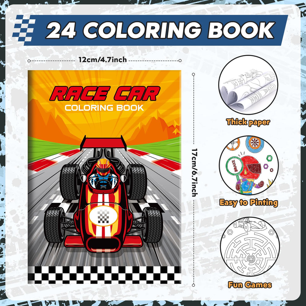 Kid holding BenLouis race car coloring book, portable play on the go