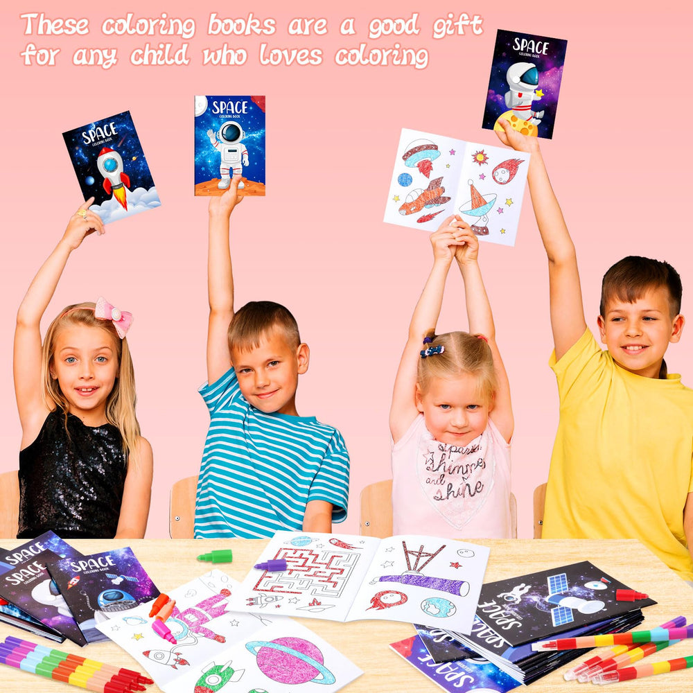BenLouis space party favors color books help guests enjoy themed celebrations.