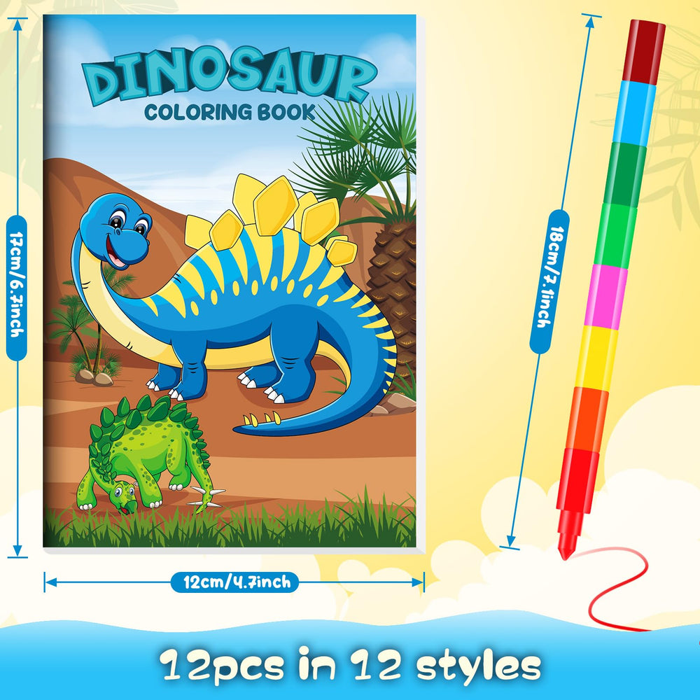 BenLouis stacking crayons with a dino coloring set, perfect for on-the-go activities.