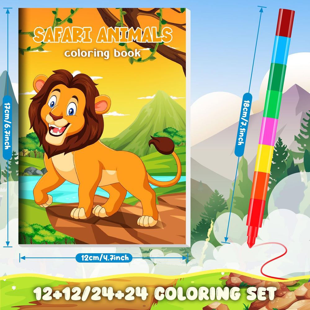 BenLouis stacking crayons with mini coloring books; ideal travel activity for kids.
