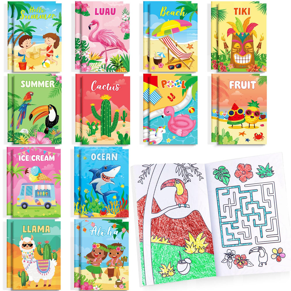 BenLouis summer mini coloring books cover with bright beach design for kids.