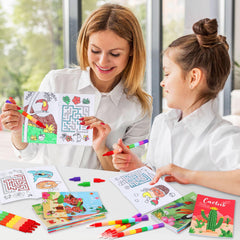 BenLouis summer mini coloring books stacked - portable travel activity for kids.