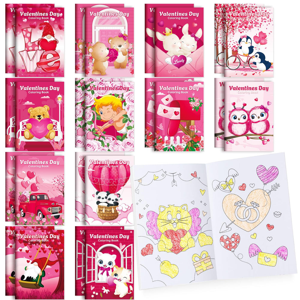 BenLouis Valentines mini coloring book cover, ideal for kids' party favors and gift bags.