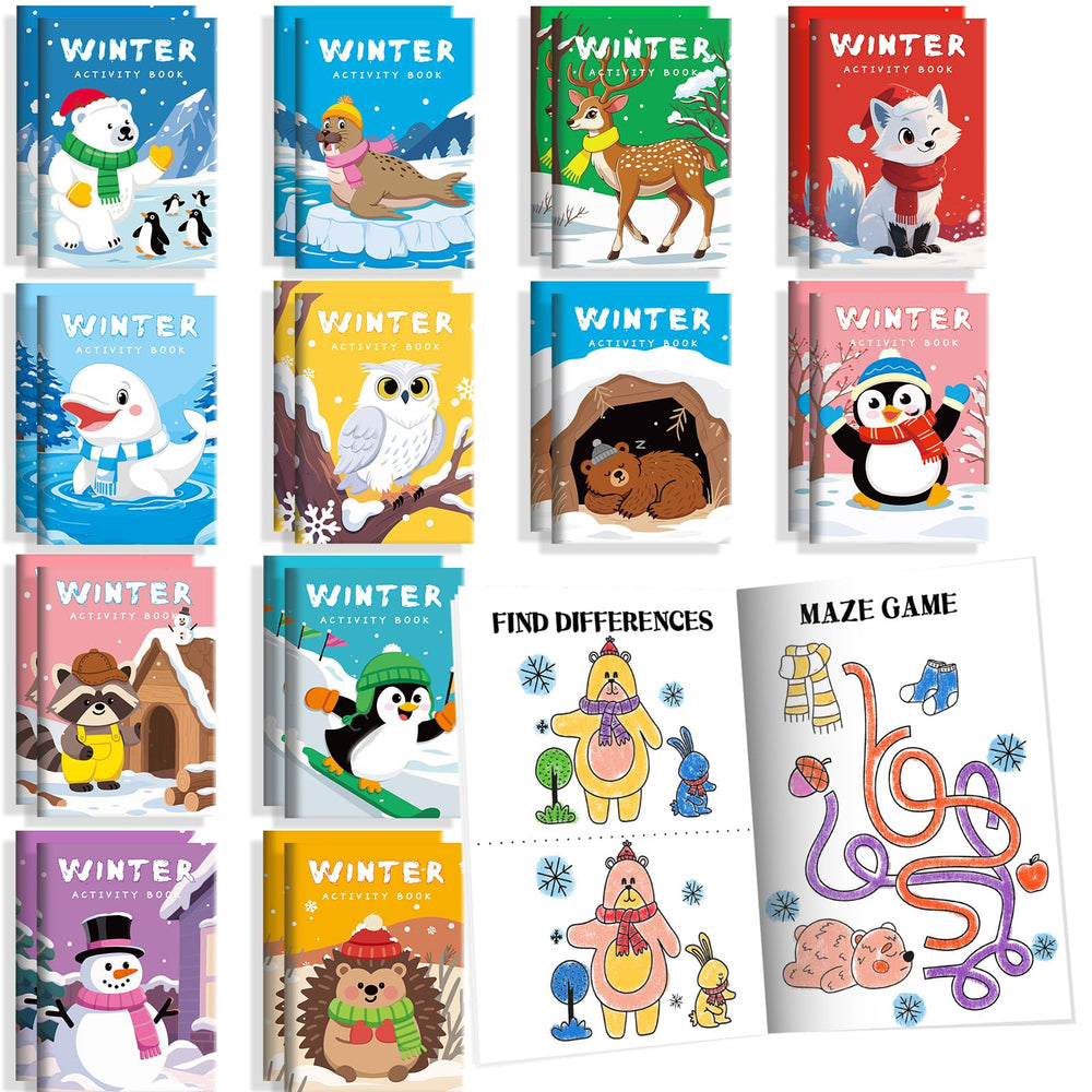 BenLouis winter mini activity book maze for portable travel entertainment