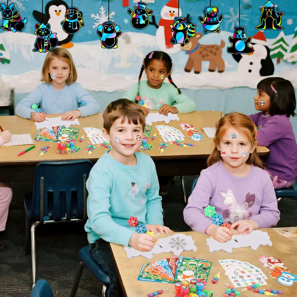BenLouis winter stickers brighten gift bags and classroom decor