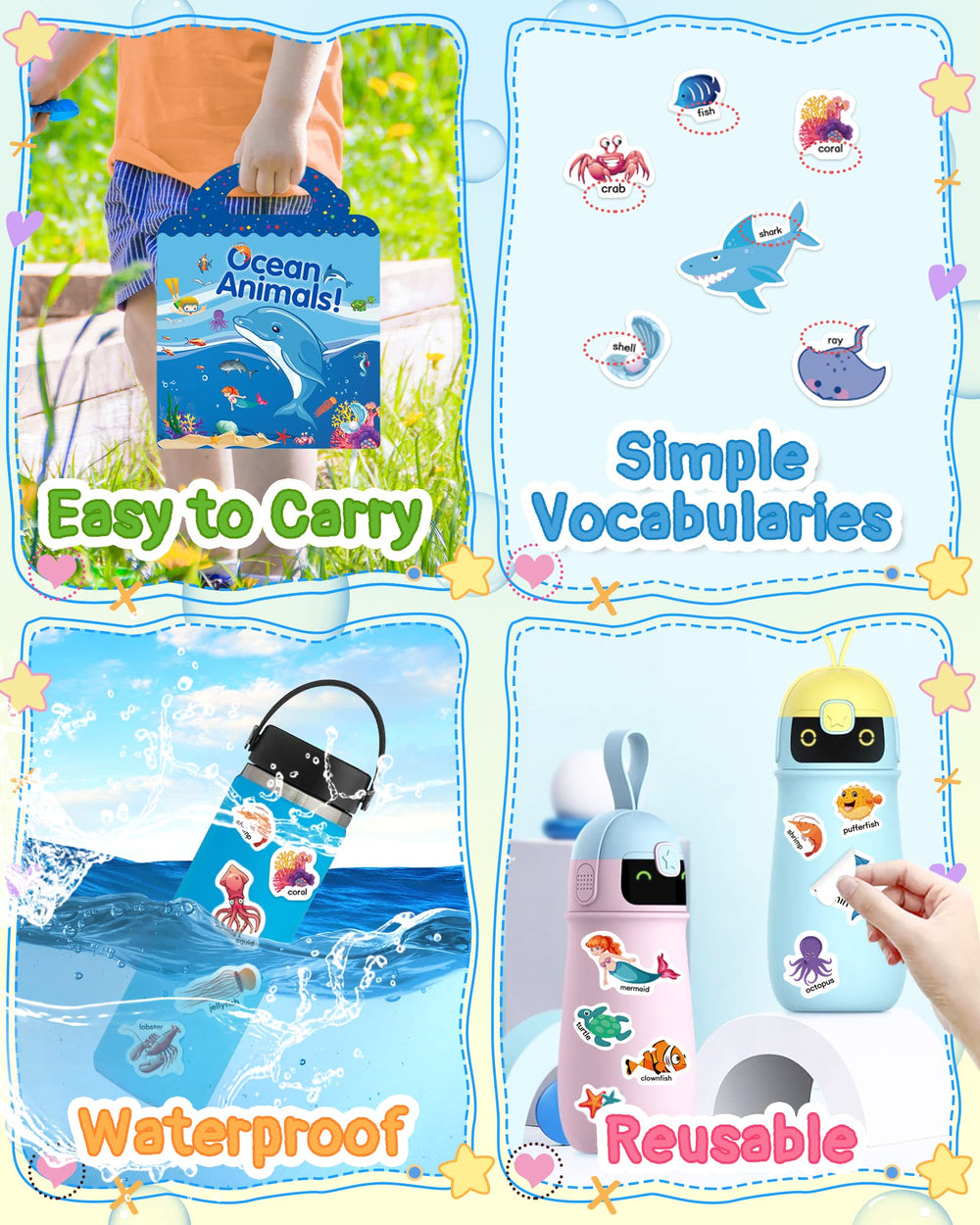 Benresive child placing sticker on window for versatile screen-free play