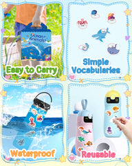 Benresive child placing sticker on window for versatile screen-free play