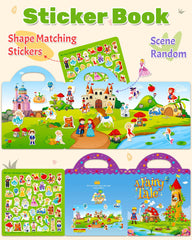Benresive fairy sticker book pages show 40 reusable pieces for creative learning.