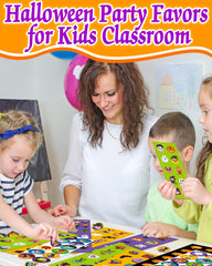 Benresive Halloween stickers featuring pumpkins and ghosts for classroom crafts