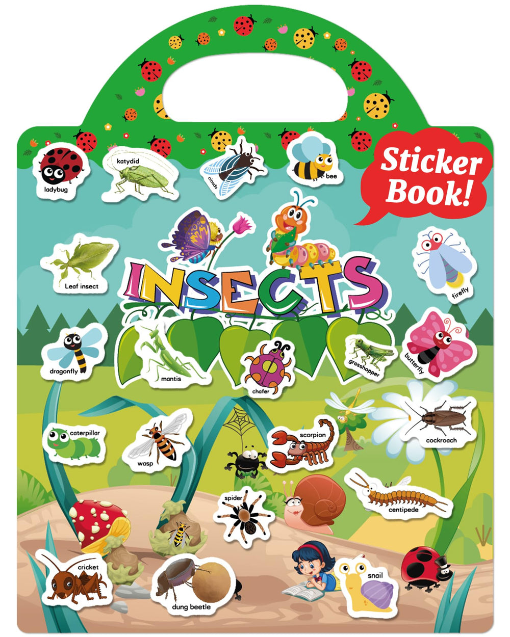 Benresive insect-sticker-book cover showing durable, reusable toddler activity