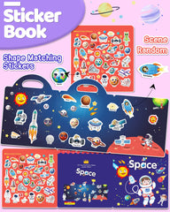 Benresive Space stickers on window, mess-free decoration for kids