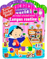 Benresive reusable sticker book with campus theme for on-the-go learning and play.