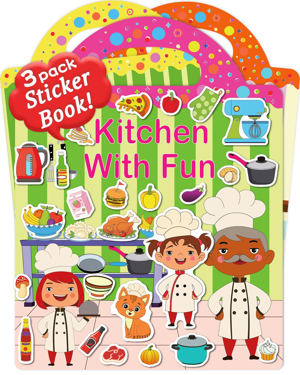 Benresive sticker book kitchen theme for toddlers learning through play
