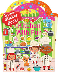 Benresive sticker book kitchen theme for toddlers learning through play