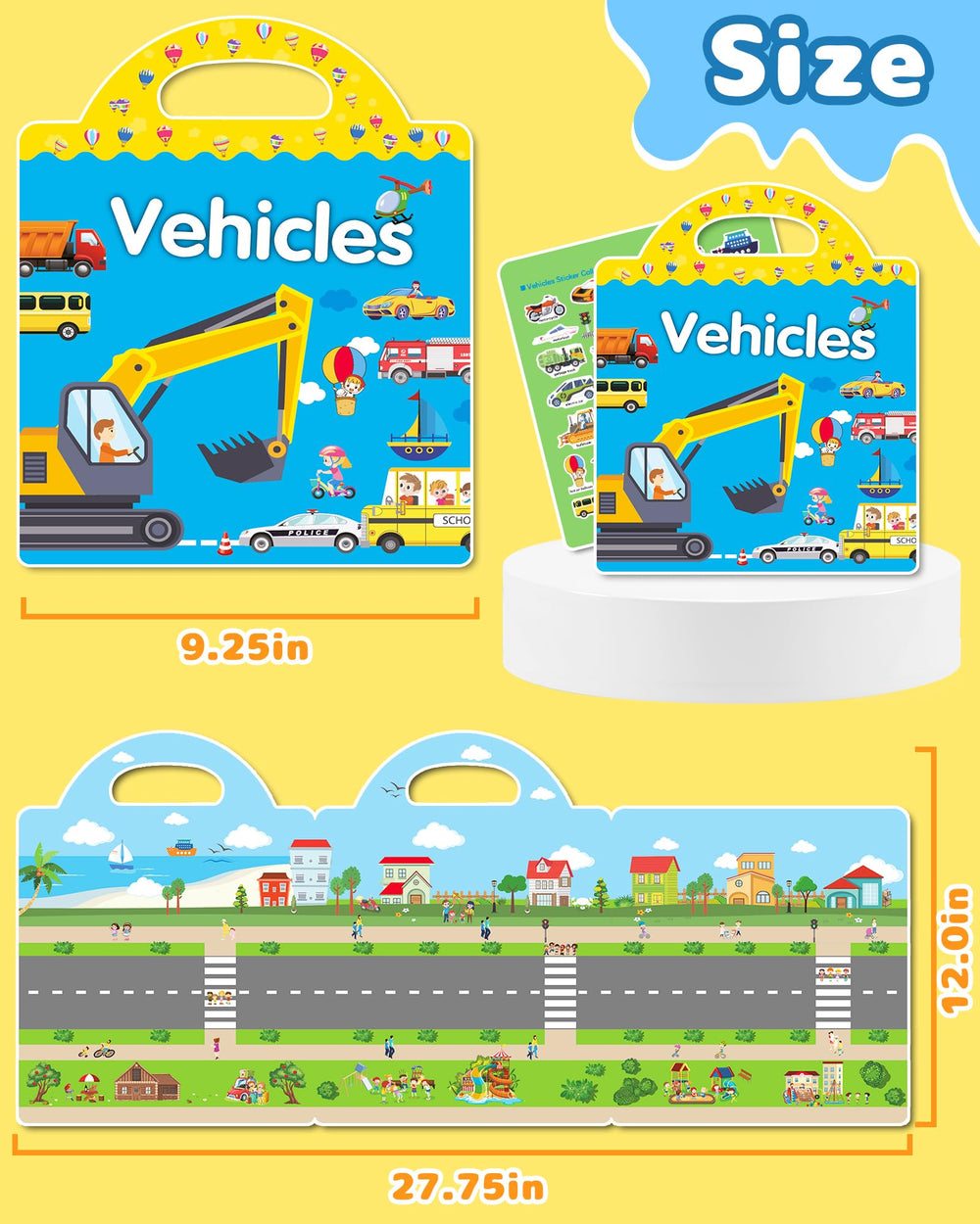 Gift-ready Benresive vehicle sticker book set for birthdays.