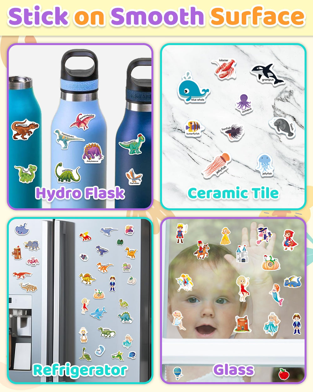 Benresive Portable design sticker book with handle for travel-friendly fun