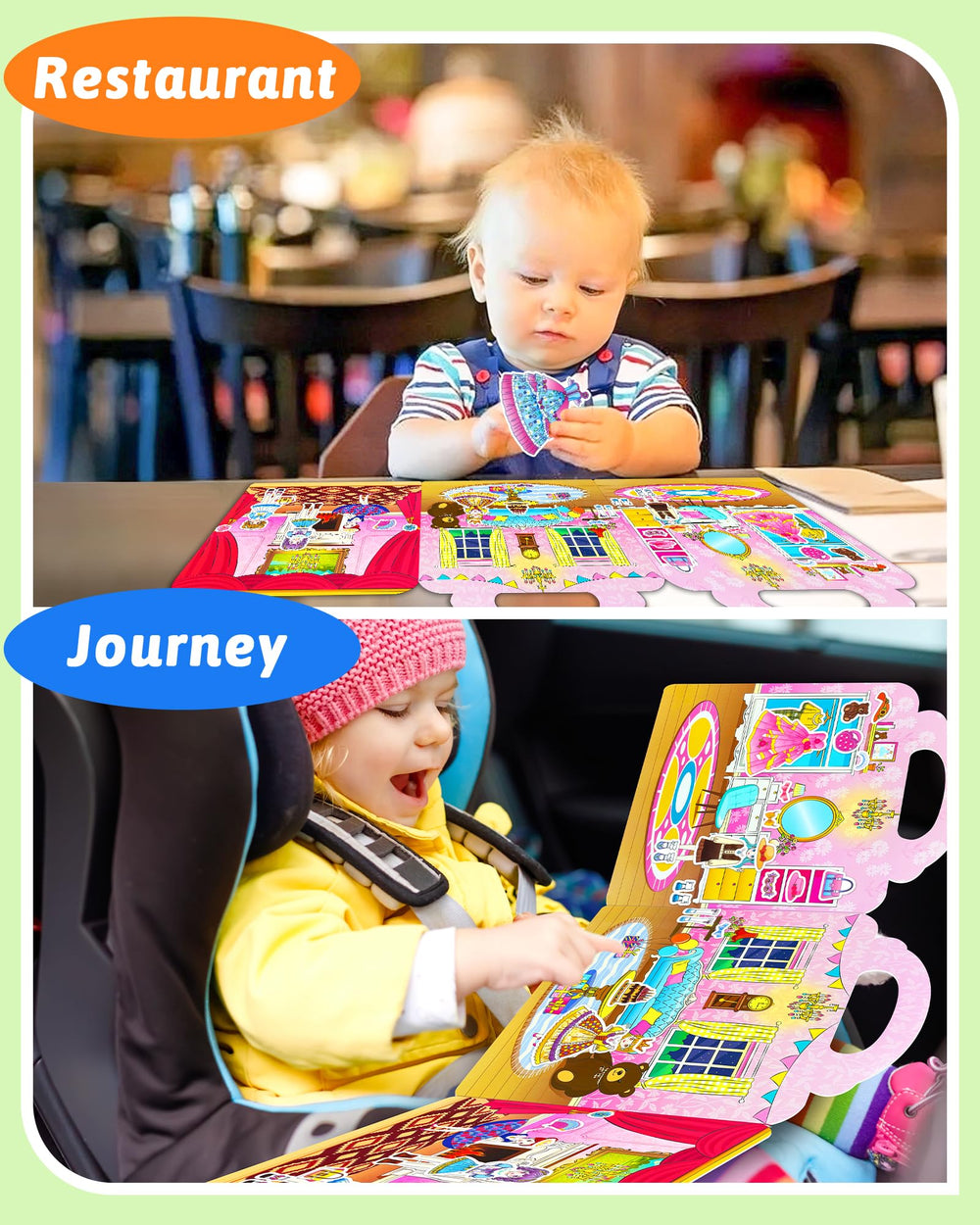 Benresive reusable PVC stickers on window demo promote screen-free fun.