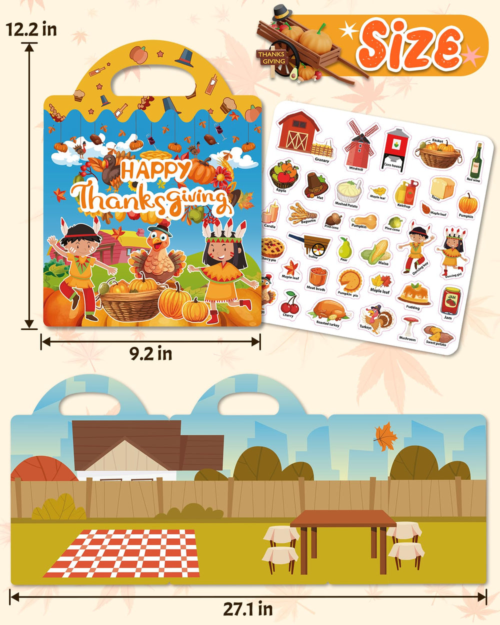 Benresive compact design with built-in storage keeps stickers organized.