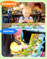 Benresive toddler sticker book with a handle for easy transport.