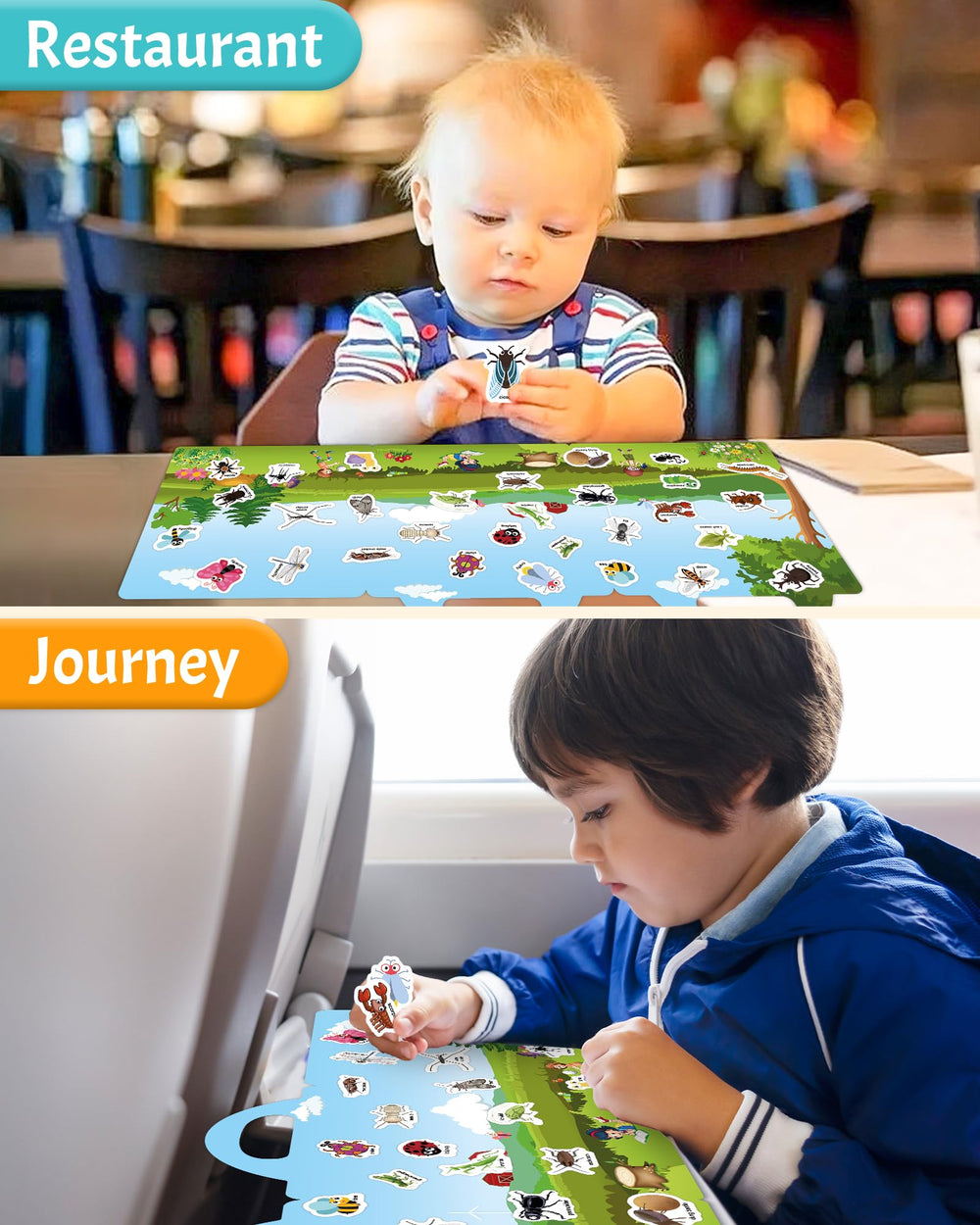 Benresive toddler-sticker-book with handle for easy on-the-go art