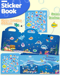 Benresive toddler sticker book handle enables easy portable activities