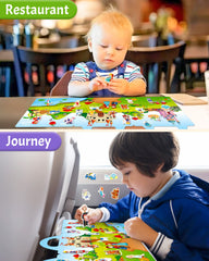 Benresive toddler travel sticker book with a handle for on-the-go fun.