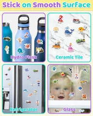 Vehicle sticker pieces for smooth-surface decoration.