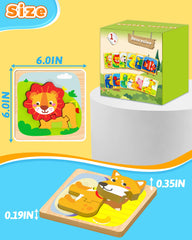 Benresive wooden toddler puzzle puppy aids concentration during screen-free play