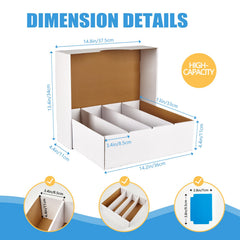Bentoward spacious tray with 4 compartments keeps cards neatly separated.