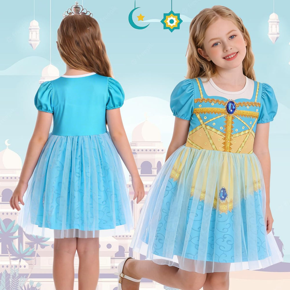 Benylion turquoise dress chest detail with 3D diamond pattern for a regal look.