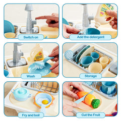 Beright kitchen utensils and dishes for realistic pretend cooking.