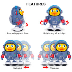 Berry President Space Duck eyes blink to grab baby attention.