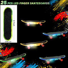 Beselley LED fingerboard on a dark track showcasing bright glow.