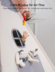 Besrey teepee uses rubber sleeves for slip resistance.