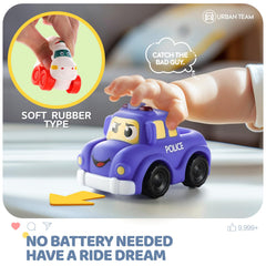 bessome fire truck soft rubber car for tactile play on the mat