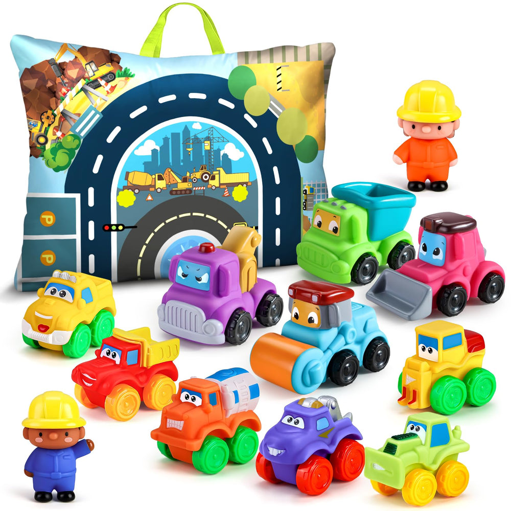 Bessome soft rubber cars toy set with playmat offers safe, grasp-friendly fun for toddlers.