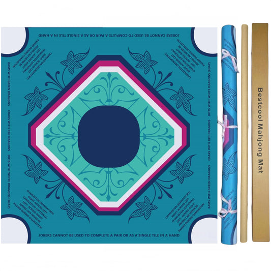 BestCool mahjong mat with anti-slip backing for stable play on any table.