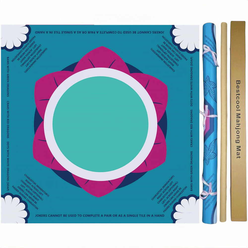 BestCool mahjong mat with non-slip backing keeps your table steady during play.