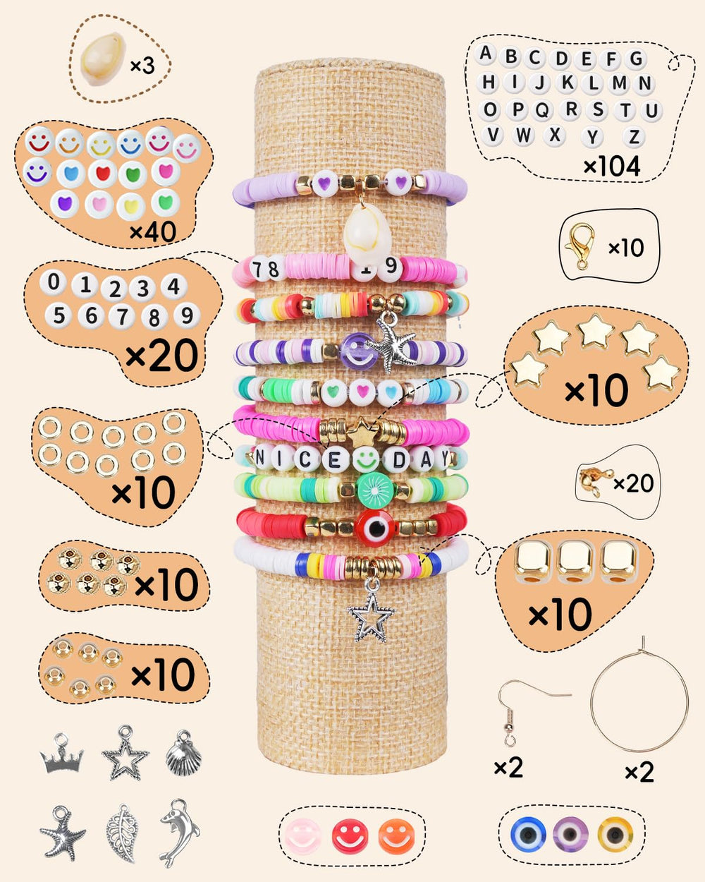 BestNow kit highlights 300 charms for personalized bracelets and necklaces
