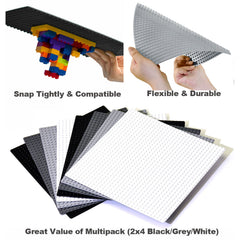 Bestoyz baseplates 32x32 in light grey enable versatile color coordinated builds