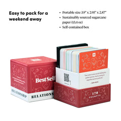 BestSelf Relationship Deck on a table for an intimate date-night talk.
