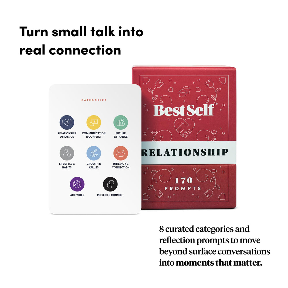 BestSelf Relationship Deck offers intimate conversation starters for couples.