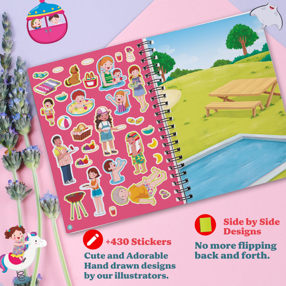 Bestus Kids sticker sheet 2 featuring vehicles and friends for storytelling.