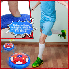 BESTVIVE hover soccer ball in action with kids playing indoors.