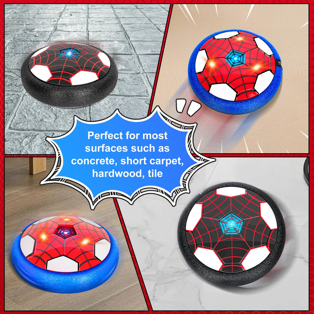 BESTVIVE hover soccer ball lets kids kick and pass indoors for fun.