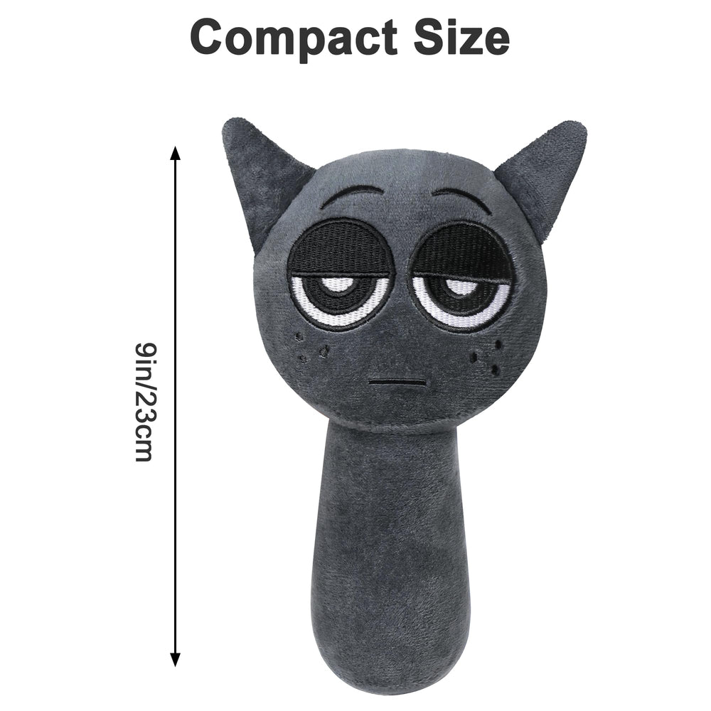 BESTVIVE plush figure gray desk decor for gamer setups