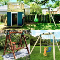 BETOOLL frame in progress demonstrating a stable swing set build