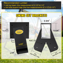 BETOOLL middle bracket 90-degree center support for swing set