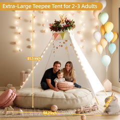 Betterhood family party teepee setup adds stylish focal point for gatherings