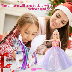 BETTINA unicorn with detachable saddle and wings for versatile play